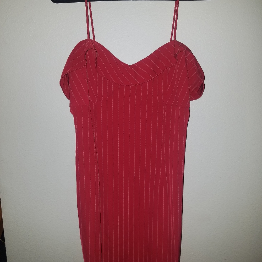 Red Pinstripe dress